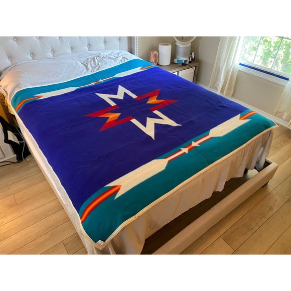 Pendleton Bedding Rare Pendleton Wool Reversible Blanket Aztec